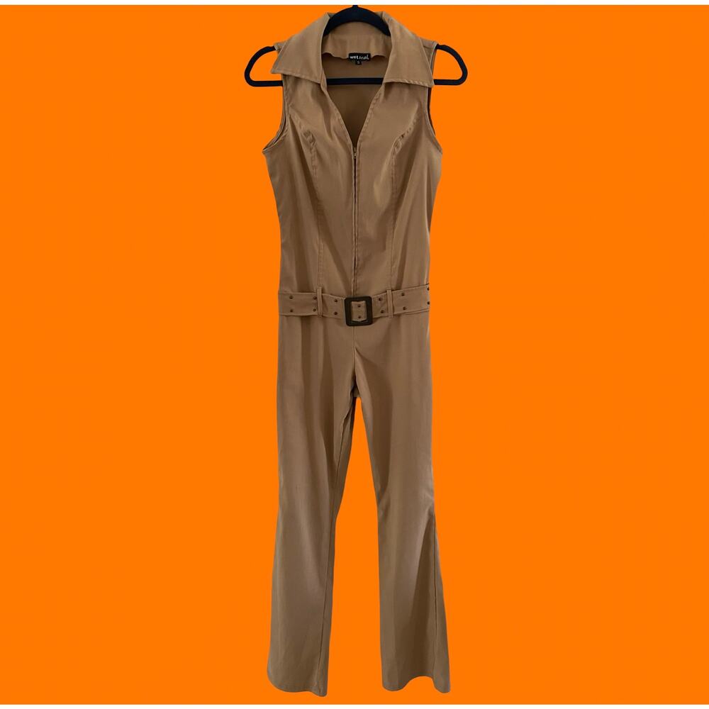 90's 00's vintage bodycon flare leg y2k jumpsuit one piece Size 9 wet seal